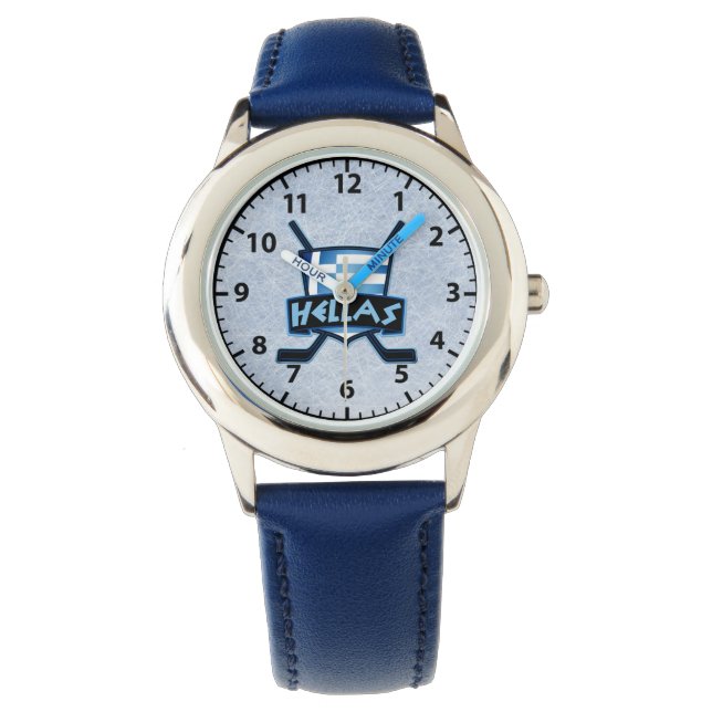 Hellas Greas Ice Hockey Logotyp Wrist Watch Armbandsur (Framsida)