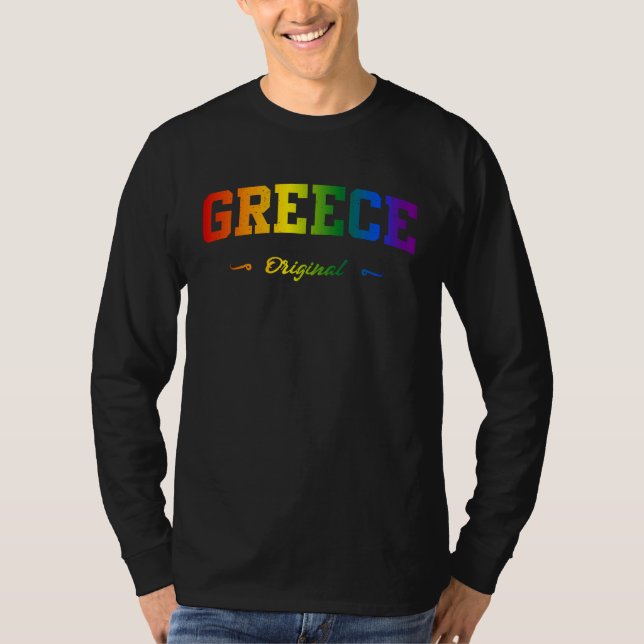 Hellas Greece Sport LGBTQAI+ Souvenir Fan Item T Shirt (Framsida)