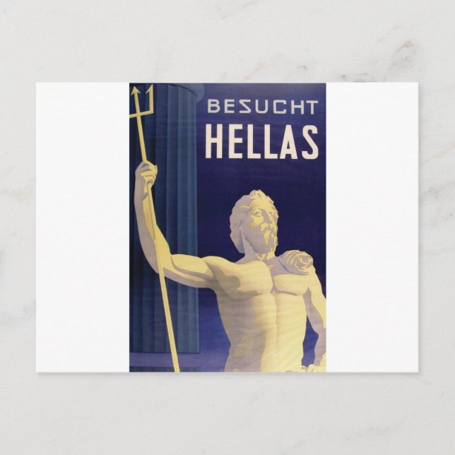 Hellas Grekland Besucht Vykort (Framsida)