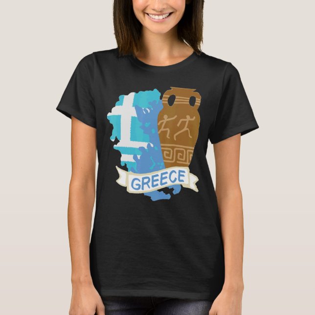 Hellas Grekland souvenir för manar kvinnor T Shirt (Framsida)