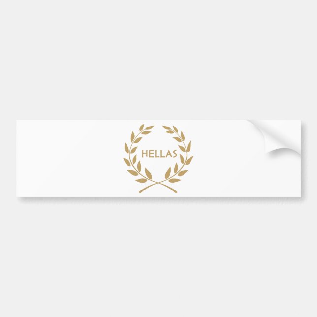 Hellas med den guld- olivgröna kranen bildekal (Framsidan)