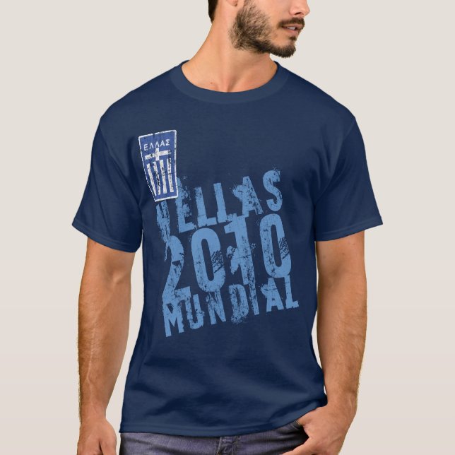 Hellas Mundial 2010 T Shirt (Framsida)