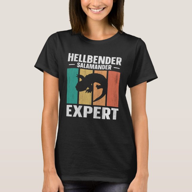 Hellbender Salamander Expert Amphibian T Shirt (Framsida)