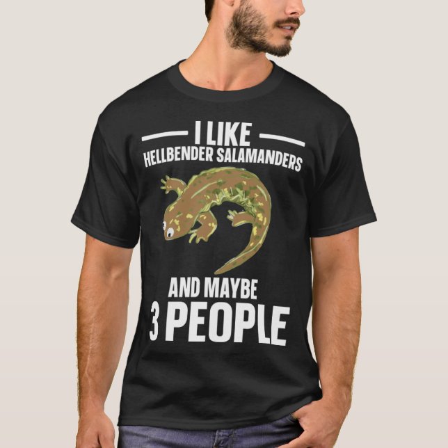 Hellbender Salamander Funny Amphibian Biolog Pu T Shirt (Framsida)