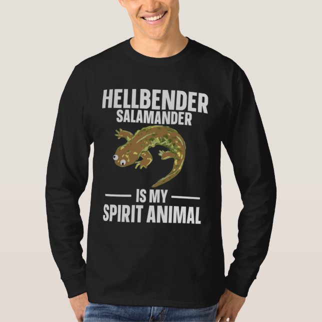 Hellbender Salamander Is My Spirit Animal T Shirt (Framsida)