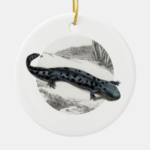 Hellbender Salamander Julgransprydnad Keramik