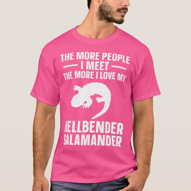 Hellbender Salamander Kärlek My Salamander Amphibi T Shirt (Framsida)