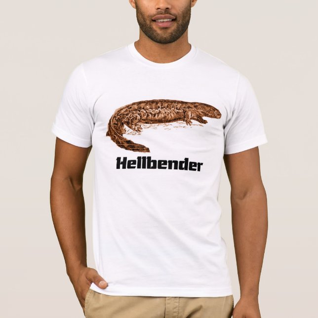 Hellbender t-skjorta tee (Framsida)