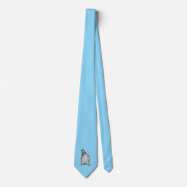 Hellblaue Krawatte mit süßer kleiner Taube Slips