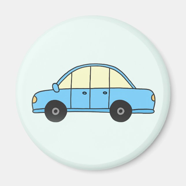 Hellblaues Auto Magnet (Framsidan)