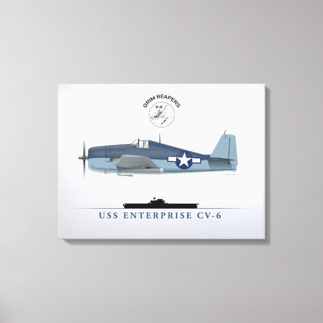 Hellcat VF-10 USS Enterprise Canvastryck (Framsida)