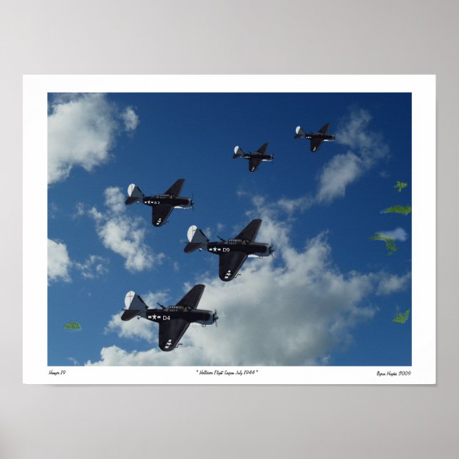 Helldiver Flight Saipan 1944 Poster (Framsidan)
