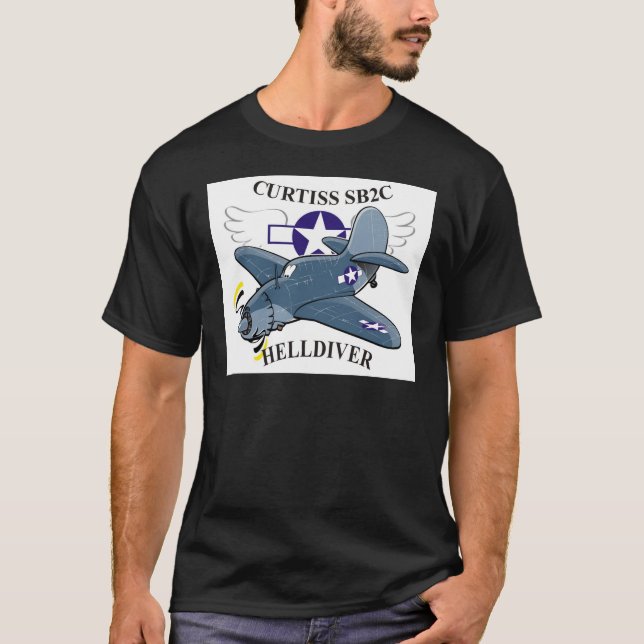 helldiver för curtiss sb2c tee shirt (Framsida)