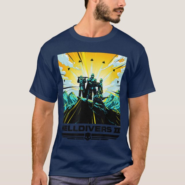 Helldivers 2 Färgglada Sony PlayStation TV-spel  T Shirt (Framsida)