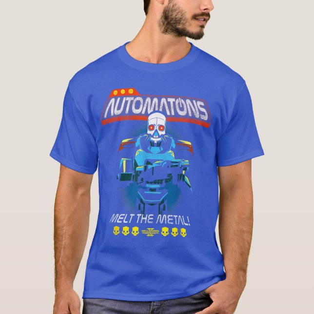 Helldivers 2 Sony PlayStation Video Game Automaton T Shirt (Framsida)
