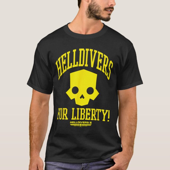 Helldivers 2 Sony Playstation Video Game för Liber T Shirt (Framsida)