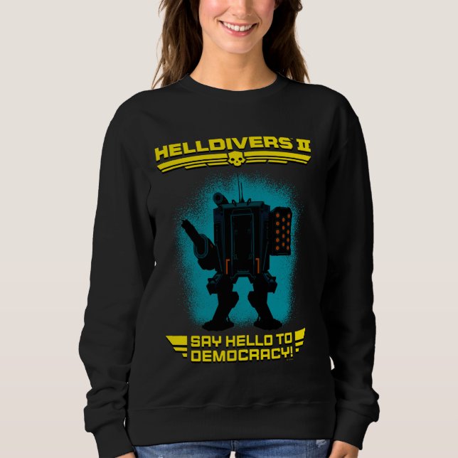 Helldivers 2 Sony Playstation Video Game Säg Hej T Shirt (Framsida)