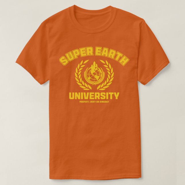 Helldivers 2 Toppen Earth Universiteten T Shirt (Design framsida)