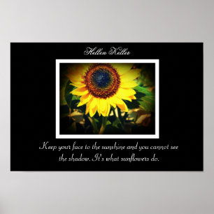 Hellen Keller solroscitationstecken Poster