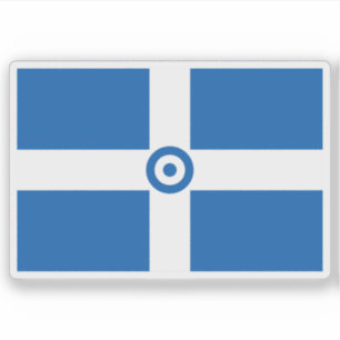 Hellenic Luft Force flagga, Grekland (1973-1978) Klistermärken