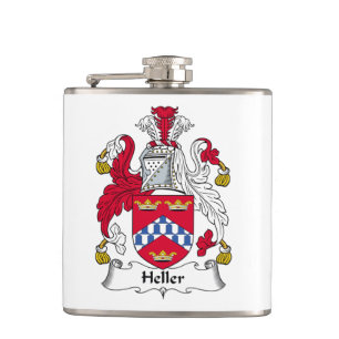 Heller familjvapensköld fickplunta
