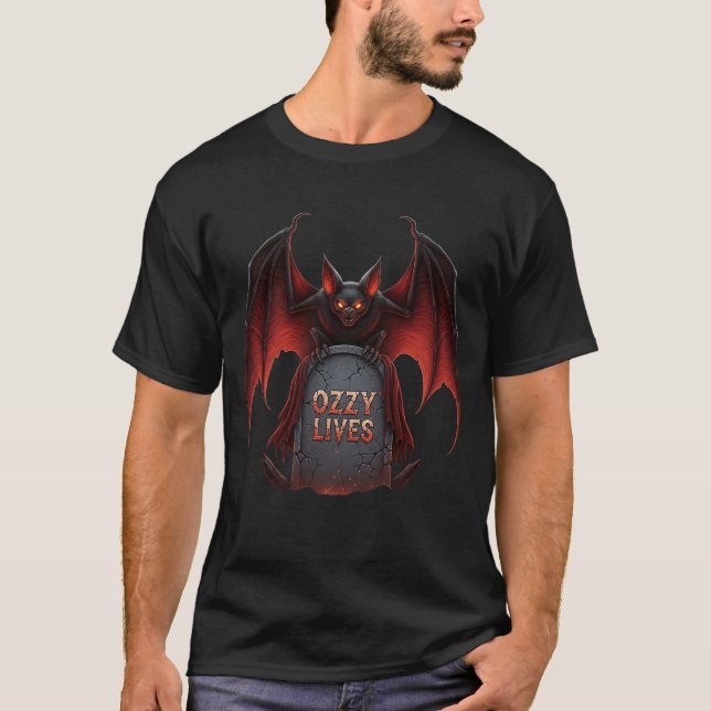 Hellfire Red Guardian: "OZZY LIVES T Shirt (Framsida)