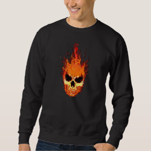 Hellfire Sentinel: Flaming Skull Saga Lång Ärmad Tröja