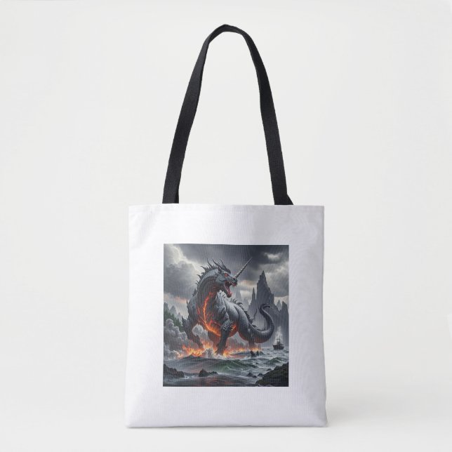 Hellfire Unidragon Tote Bag Tygkasse (Framsida)