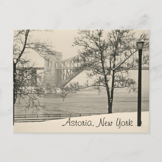 Hellgate Bridge, Astoria New York-vykort Vykort (Framsida)