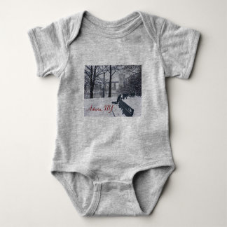 Hellgate Bridge i Winter,Astoria,NY Baby Bodykosty T Shirt