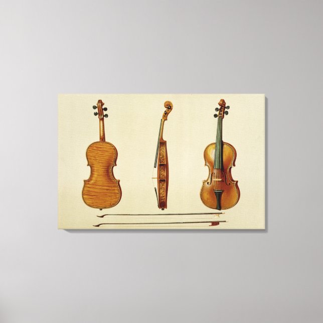 Hellier violin tillverkad av Antonio Stradivarius  Canvastryck (Framsida)