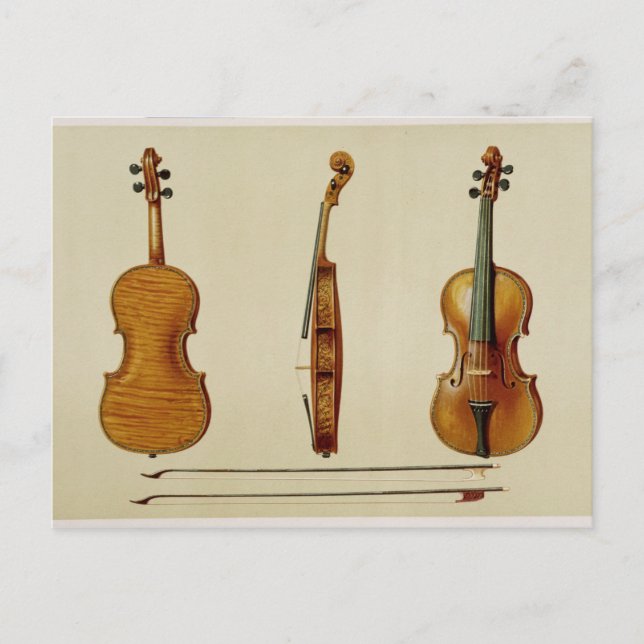 Hellier violin tillverkad av Antonio Stradivarius  Vykort (Framsida)