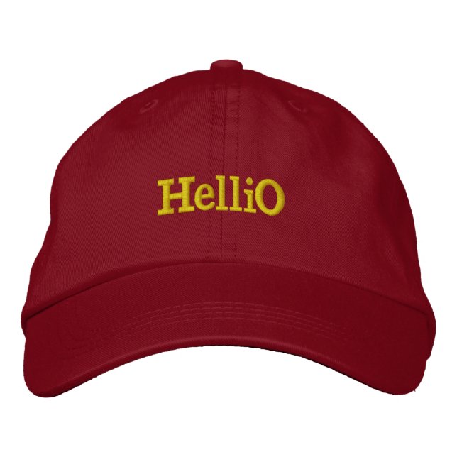 Hellio Minimal Broderad Typografi Keps (Framsida)