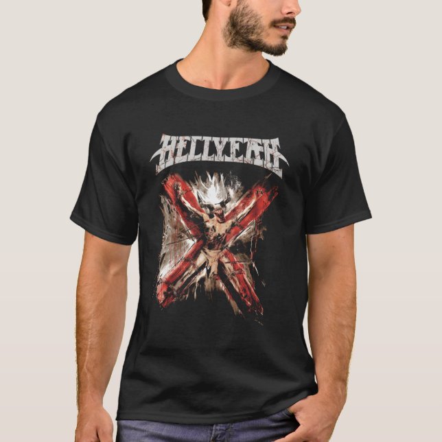 Hellja - Metalhead Officiell Merchandise T Shirt (Framsida)