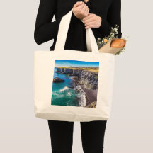 Hellnahraun Kusten, Island Large Tote Bag