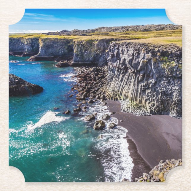 Hellnahraun Kusten, Islandet Underlägg Papper (Framsida)