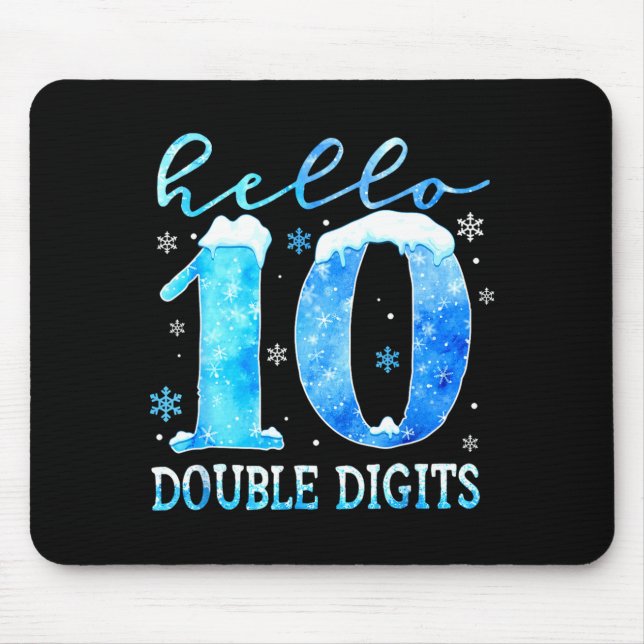 Hello 10 Double Digits Snowflakes Winter Christmas Musmatta (Framsidan)