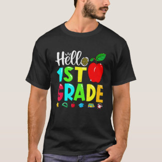 Hello 1st Grade Back To School First Day Of School T Shirt