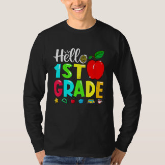 Hello 1st Grade Back To School First Day Of School T Shirt