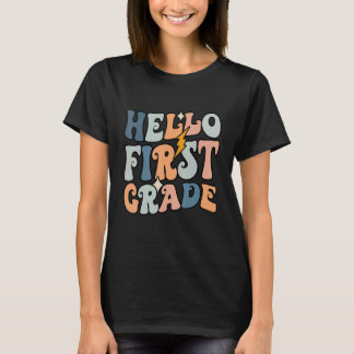 Hello 1st Grade Happy First Day Back To School T Shirt