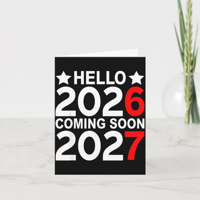 Hello 2026 Coming Soon 2027 Funny 67 Six Seven Mem Kort (Framsida)
