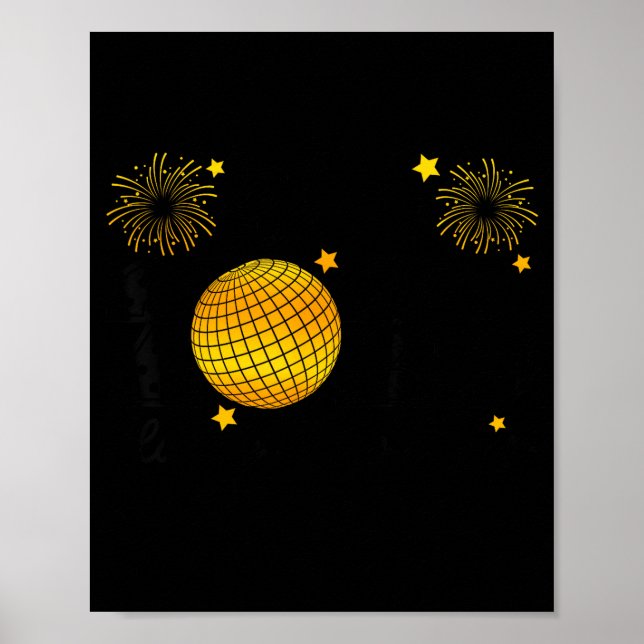 Hello 2026 Happy New Year 2026 Coquette Bow Disco  Poster (Framsidan)