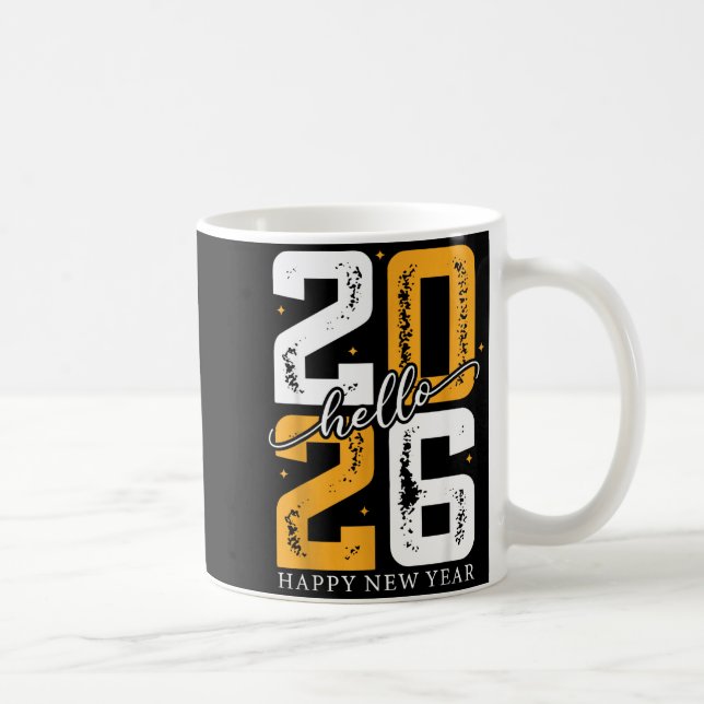 Hello 2026 Happy New Year 2026 New Year's Eve Part Kaffemugg (Höger)