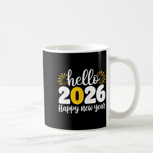 Hello 2026 Happy New Year 2026 New Year's Eve Part Kaffemugg (Höger)