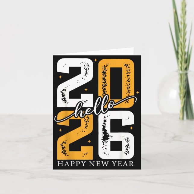 Hello 2026 Happy New Year 2026 New Year's Eve Part Kort (Framsida)