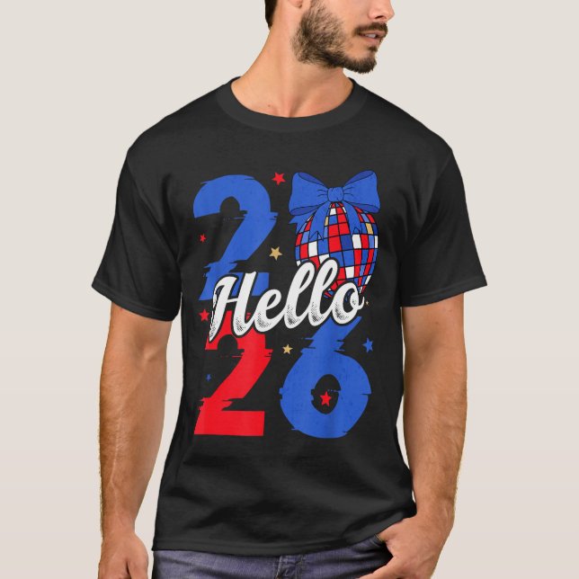 Hello 2026 Happy New Year 2026 New Year's Eve Part T Shirt (Framsida)