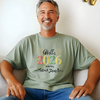 Hello 2026 Happy New Year – Festive Celebration T Shirt