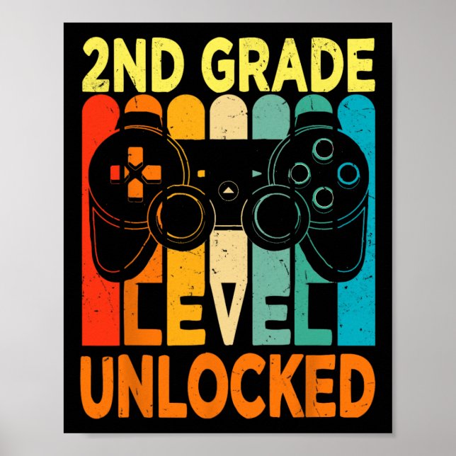Hello 2nd Grade Level Unlocked Video Game Byck To  Poster (Framsidan)