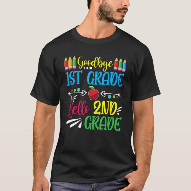 Hello 2nd Grade Teacher Student Back To School Gra T Shirt (Framsida)