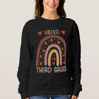 Hello 3rd Grade Rainbow Teachers Kids Back To Scho T Shirt